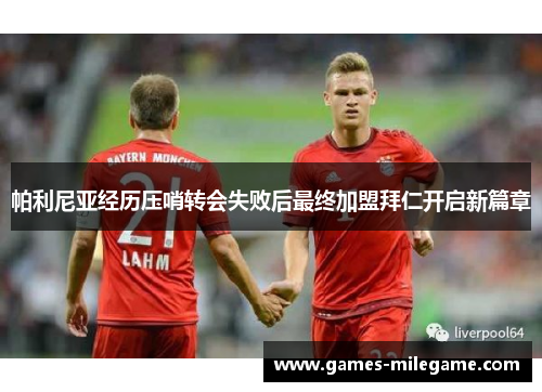 帕利尼亚经历压哨转会失败后最终加盟拜仁开启新篇章